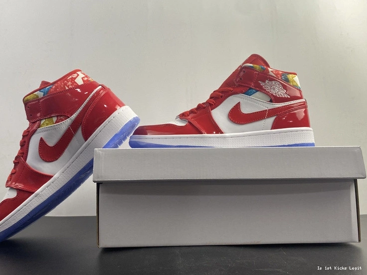 DC7294-600 Jordan Air Mid 1 Patent Red 0305